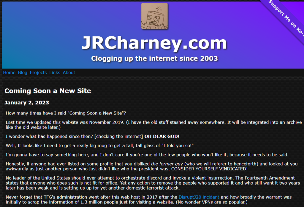 The Old Website